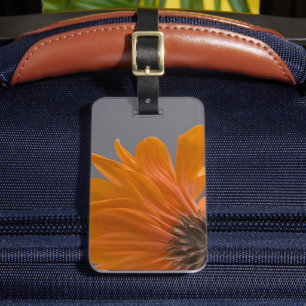 Orange Gerber Daisy Flower Bagagebricka