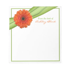 Orange Gerber Daisy Ribbon Personlig Anteckningsbl Anteckningsblock