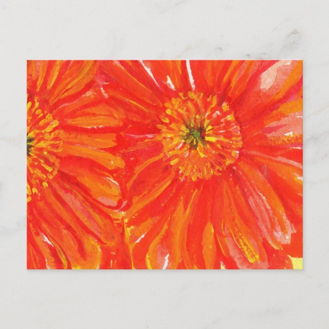 Orange Gerber Postkort Vykort (Framsida)
