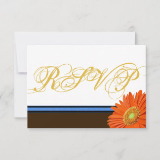 Orange Gerbera Blue Brown w/Guld Script OSA