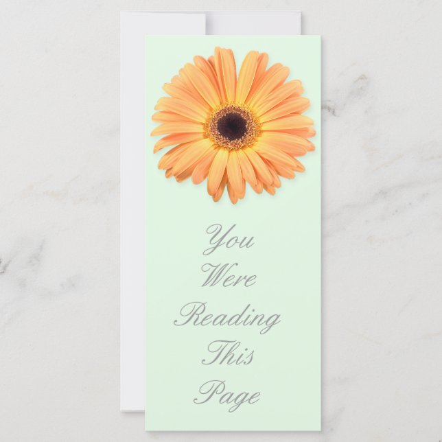 Orange Gerbera Bookmark-mall (Framsida)