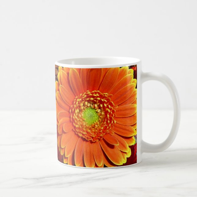 Orange Gerbera Daisy Coffee Mugg (Höger)