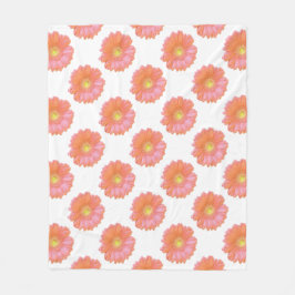 Orange gerbera daisy fleecefilt