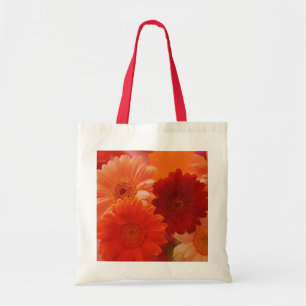 Orange Gerbera Daisy Flowers Art Tote bags Tygkasse