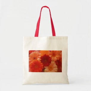 Orange Gerbera Daisy Flowers Art Tote bags Tygkasse