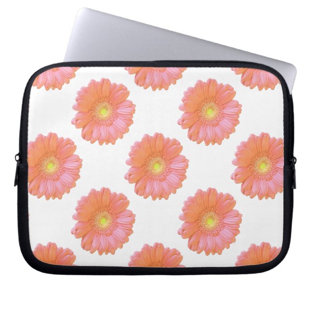 Orange gerbera daisy laptop sleeve (Framsidan)