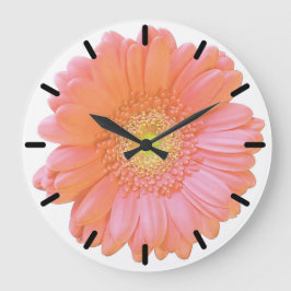 Orange gerbera daisy stor klocka