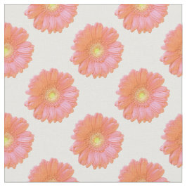 Orange gerbera daisy tyg