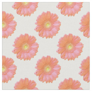 Orange gerbera daisy tyg