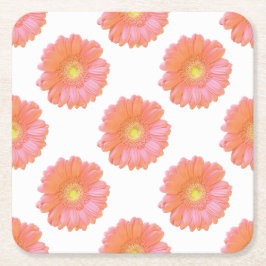 Orange gerbera daisy underlägg papper kvadrat