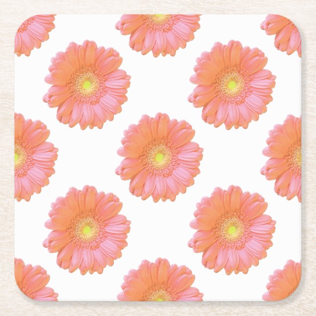 Orange gerbera daisy underlägg papper kvadrat (Framsidan)