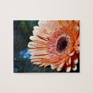 Orange Gerbera Flower Photograph Pussel