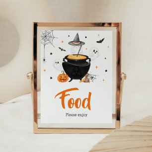 Orange Ghost Halloween Baby andas mat Poster