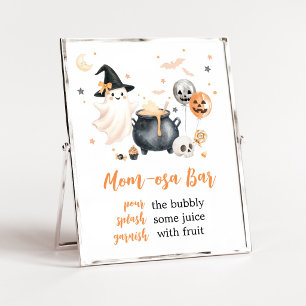 Orange Ghost Little Boo Mamma Osa Barskylt Poster