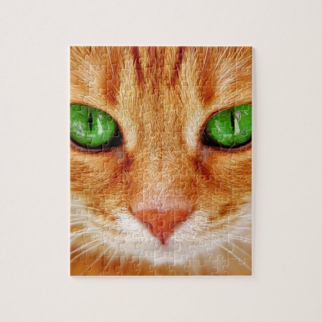 ORANGE GINGER CAT KITTEN PUZZZZE PUSSEL (Vertikal)