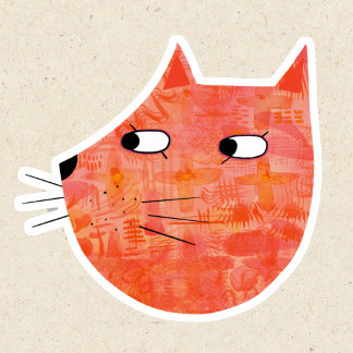 Orange Ginger Cat Klistermärken