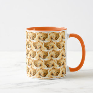 Orange Ginger Cat Mönster Mugg