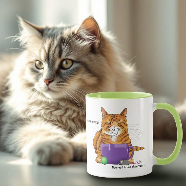 Orange Ginger Coffee Cat Funny Mugg (Skapare uppladdad)