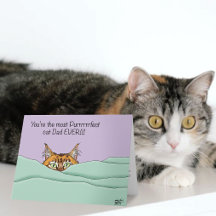 Orange Ginger Lila Söt Katt Pappa Fars Dag