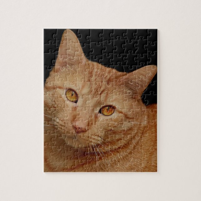 ORANGE GINGER TABBY KATT JIGSAW PUZZLE PUSSEL (Vertikal)