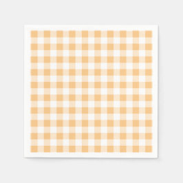 Orange Gingham babydusch Pappersservett