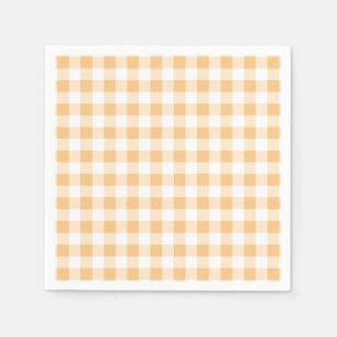Orange Gingham babydusch Pappersservett