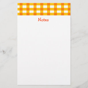 Orange Gingham Brevpapper