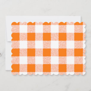 Orange Gingham Check Mönster