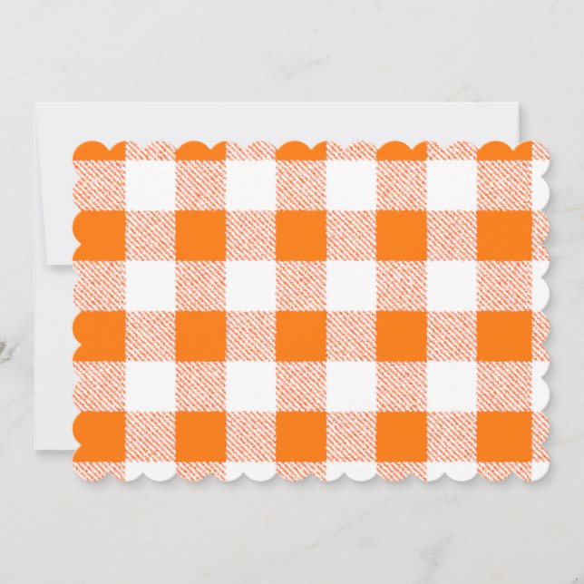 Orange Gingham Check Mönster (Framsida)