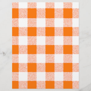 Orange Gingham Check Mönster