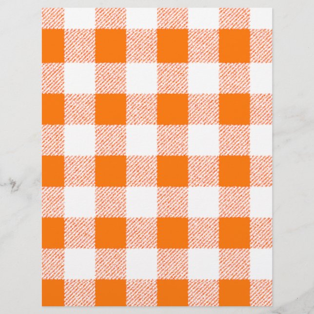 Orange Gingham Check Mönster (Framsida)