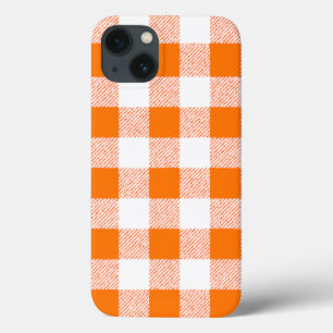 Orange Gingham Check Mönster