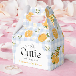 Orange Gingham Citrus Bebis Shower Presentaskar