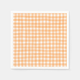Orange Gingham Fall Pappersservett