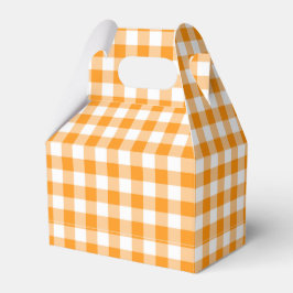 Orange Gingham Favor Box Presentaskar