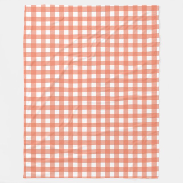 Orange gingham fleecefilt (Framsidan)