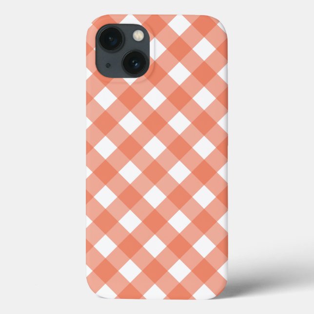 Orange gingham Fodral-Mate iphone case (Baksida)