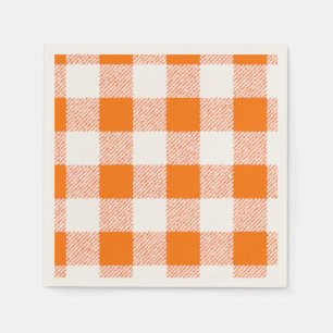 orange gingham-kontroll pappersservett