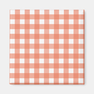 Orange gingham magnet