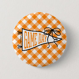 Orange Gingham Match Day Vimpel  Knapp