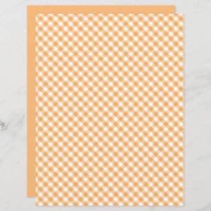 Orange Gingham Scrapbook Papper
