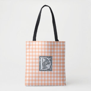 orange gingham Tote Tygkasse