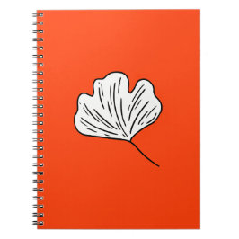 Orange Ginkgo Motståndskraft och Hopp Anteckningsbok