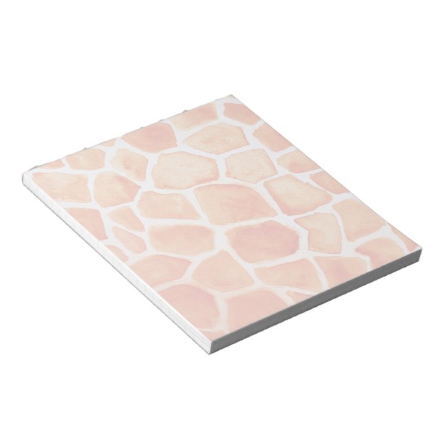 Orange Giraffe Animal Print Anteckningsblock (Vinklad)