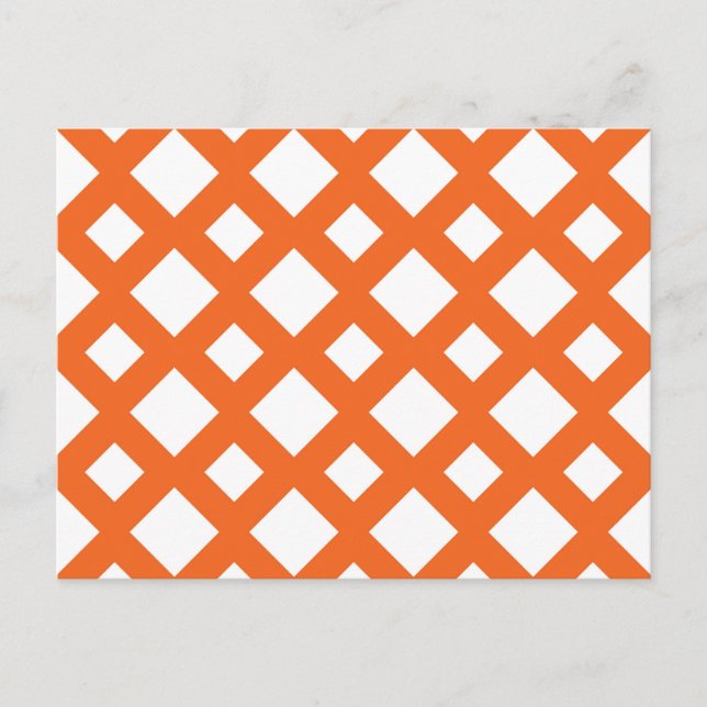 Orange Gitter på Vit Vykort (Framsida)