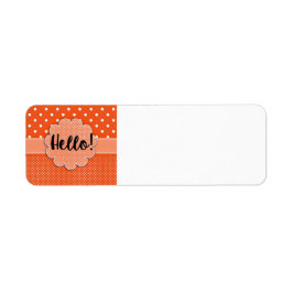 Orange Glad? Adress / artikeletikett Returadress Etikett