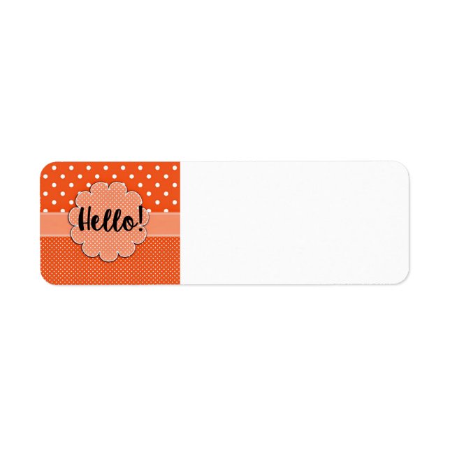 Orange Glad? Adress / artikeletikett Returadress Etikett (Framsidan)