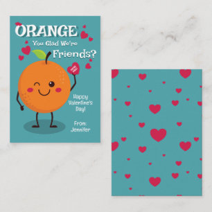 Orange Glad att vi är vänner? Anteckningskort