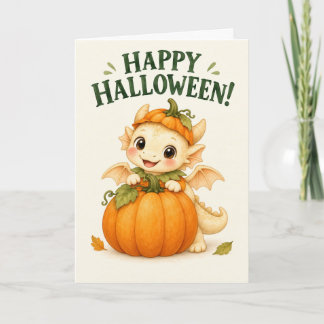 Orange Glad Halloween Pumpa Baby Drake Kort