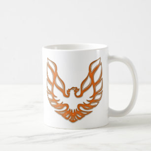 Orange Glass mugg för TA - vit